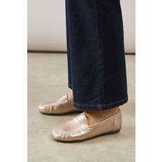 Rose Gold Low Shoes Good For The Sole Nessa Leather Comfort Loafers - Rose Gold