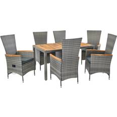 Holz Lounge-Sets Ambia Ambia Garden GARTENGARNITUR Lounge-Set, 1 Tisch einschl. 6 Stühle