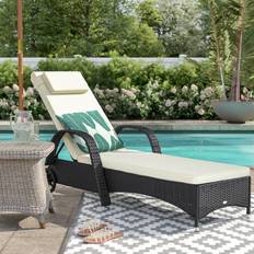 Ronning Ridgevale Reclining Sun Lounger 73cm W x 200cm L - Black