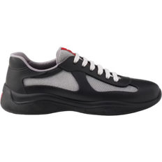 Prada Men's America's Cup Soft Rubber and Bike Fabric Sneakers Black