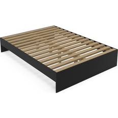 Bed and mattress set Polifurniture 3-Piece Full Size Black Wood Bedroom Set