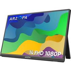 Monitor usb c Arzopa 14 Inch Bærbar Skærm Med Full HD Og USB-C