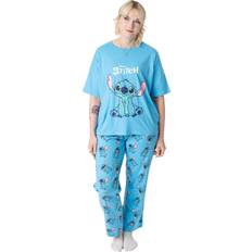 Lilo & Stitch Lilo & Stitch Womens Short-Sleeved Pyjama Set - Blue