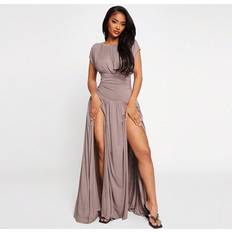 Bamboo Dresses Shein Beach Spring And Summer Dating Valentine's Day Wedding Elegant Vacation Outfits - Light Red/Grey Mixed Yarn