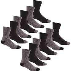 Metzuyan Mens Fluffy Thick Bed Socks - Black Navy