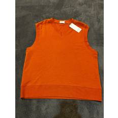 Fred Perry Orange Tank Tops Fred Perry Tank Top Vest Sleeveless - Orange