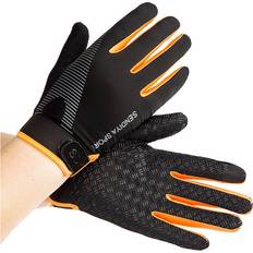 Orange Gloves & Mittens Maxpower Cycling Breathable Non-Slip Touch Screen Gloves - Orange