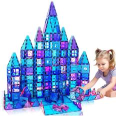 Toys for 7 years old girl Magnetic Tiles Kids Toys for 3 4 5 6 7 8 Year Old Boys Girls 3D Castle Princess Magnetic Building Blocks Educational Toddler Girls Toys Age 2-4 5 6-8 Year Old Girl Boy Birthday 47pcs