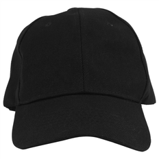 Black Caps Typecat Kids Plain Baseball Cap Hat - Black