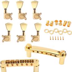 Gold Electric Guitar Tlily A Set Gold String Saddle Tune-O Bridge Tailpiece For Gb Lp Style Electric Guitar