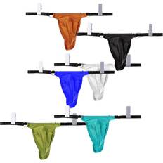Men Thongs and G Strings Underwear Low Rise Solid Briefs - 6 Pack