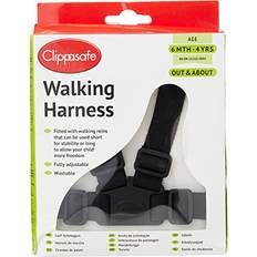 Black Safety Harness Clippasafe Walking Harness and Reins Black