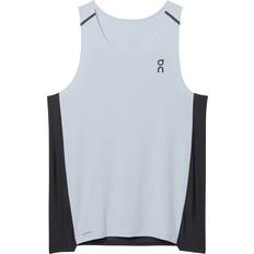 Men - Silver Tank Tops On Performance Singlet