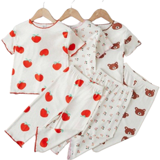 Shein pcs Girls SpringSummer Short Sleeve Pants Pajama Set