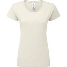 Fruit of the Loom Dam T-shirts Fruit of the Loom Iconic Ringspun Cotton T-Shirt - Natural