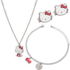 Hello Kitty Kids Girls Jewellery Set Earrings - Silver Colour