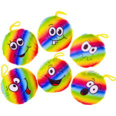 LG-Imports Plush Rainbow Emoji Faces Super Soft Toy
