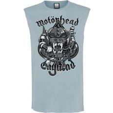 Blåa - Unisex Linnen Amplified Förstärkt Unisex Vuxen Snaggletooth Crest Motorhead Linne