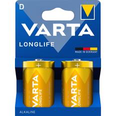 Varta Longlife Alkaline D-Batteri LR20 2-pack
