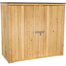 Armadi da Giardino Wiltec Casetta Porta Attrezzi Da Giardino In Legno 136 x 127 x 58 cm