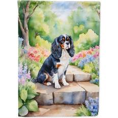 Garden & Outdoor Environment Carolines Treasures Cavalier Spaniel Spring Path House Flag 40 x 28 in