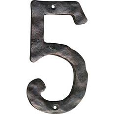 Garden & Outdoor Environment NACH Original Rustic Finish Cast Iron House Address Number 4 Inch Black