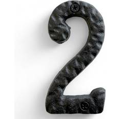 Garden & Outdoor Environment NACH Original Rustic Finish Cast Iron House Address Number 4 Inch Black
