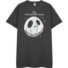 Black - Women Nightgowns Disney Short Sleeve Nightdress - Black
