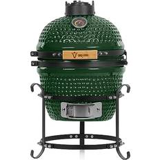 Kamado Grill Ø 32 cm Med Termometer Och Trähandtag