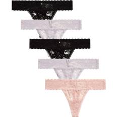 Jessica Simpson Stretch Microfiber Lace Tho - 5 Pack