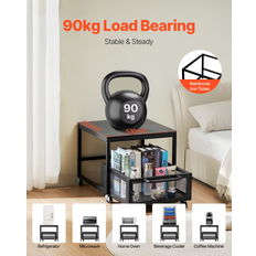 VEVOR Mini Fridge Stand with Storage 198 lbs Trolley Table