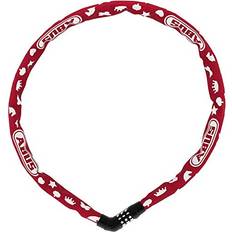 Cykeltillbehör ABUS Kettenschloss Steel-O-Chain 4804C Symbols 75 cm Rot