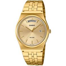 Casio Mens Day Date Gold Dial Bracelet Watch