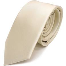 Krawatten TigerTie Herren Krawatte Creme Beige Elfenbein - Beige Creme