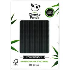 The Cheeky Panda Bamboo Paper Black Sip Straws Pack of 250
