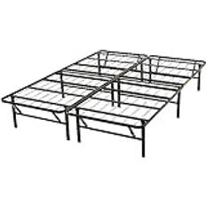 Bed frame 140x200 Amazon Basics Foldable Platform 140 x 200 Black Frame Bed