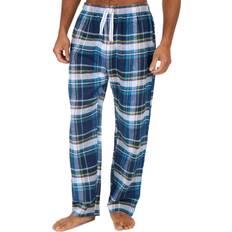 Flannel Pyjamas Metzuyan Mens Woven Flannel Open Hem Pyjama Bottoms Nightwear Lounge Pants - Navy