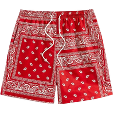Paisley Shorts Shein Mens Holiday Beach Paisley Printed Drawstring Waist Shorts