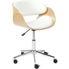 Faux Leathers Office Chairs Beliani Stylish Adjustable Swivel Function Plywood Faux Leather Seat Light Office Chair