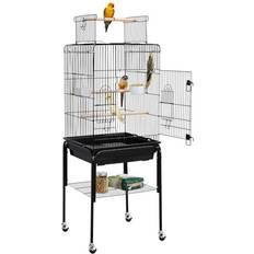 Yaheetech Fågelbur Budgie Kanariebur 46 x 35.5 x 158 cm