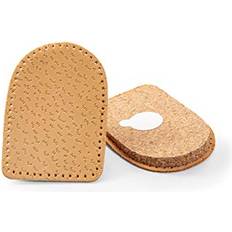 Beige Insoles Kaps Orthopädische Fersenerhöhung aus Echtleder und Naturkork mit Selbstklebender Unterseite