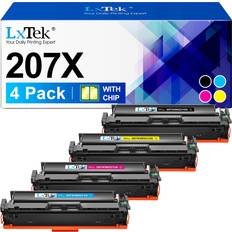 LxTek 207X Toner Cartridges With Chip Replacement - MFP M283fdw/M283fdn/M282nw/M255dw/M255nw/W2210X/W2211X/W2212X
