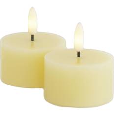 Gul LED-lys Sirius Sille LED Fyrfadslys 2 Stk Ø6xH3,4 cm Pale Yellow LED-lys 4stk