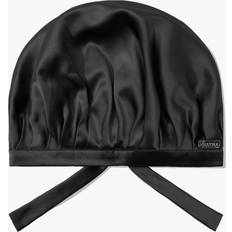 LilySilk Silk Bonnet For Sleeping Black