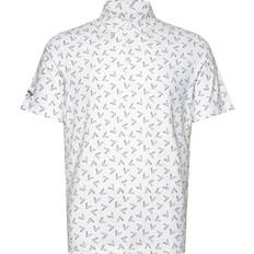 Callaway All-Over Large Chev Printed Mens Pikétröja - Bright White
