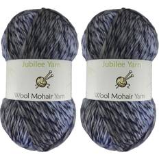 Bamboomn JubileeYarn Wool Mohair Yarn 100g Coral Reef Navy 2 Skeins