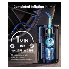 Car Care & Vehicle Accessories Jojomino Mini Car Air Pump Digital Tire Inflator