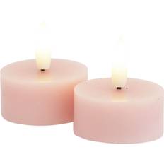 Pink Lys & Tilbehør Sirius Sille Fyrfadslys 2 Stk Ø4,5 x 2,2 cm Light Pink LED-lys 2stk