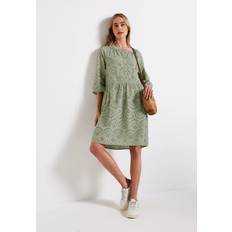 Bekleidung Street One Frauen Kleid mit Lockstickerei - Grün