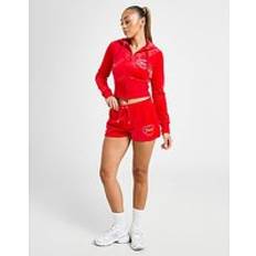 Juicy Couture Byxor & Shorts Juicy Couture Diamante Heart Logo Shorts - Red